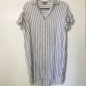 Madewell soft striped shirt dress
